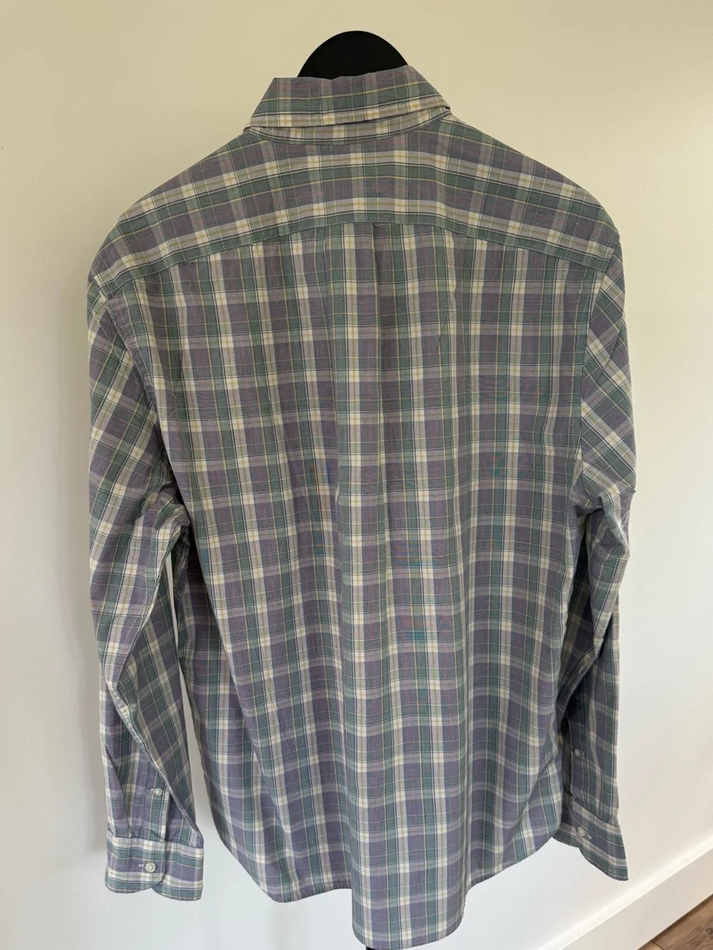 J. Crew Plaid Button-Down Shirt in Blue, Green & White